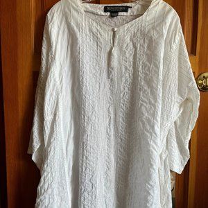white cotton tunic
